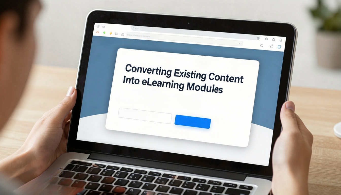 convert training materials into interactive eLearning